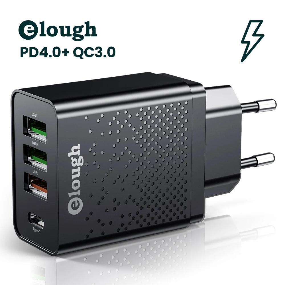 Elough   PD 4.0, QC 3.0, USB C Ÿ , 4 Ʈ, 20W   ,  11 , ȭ,  PD 